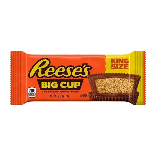 Reese's Big Cup Milk Chocolate King Size Peanut Butter Cups Candy, 2.8 oz
