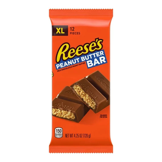 Reese's Milk Chocolate Peanut Butter XL Candy, Bar 4.25 oz, 12 Pieces