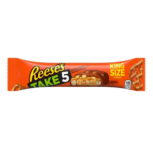Reese's Take 5 Pretzel, Peanut and Chocolate King Size Candy, Pack 2.25 oz