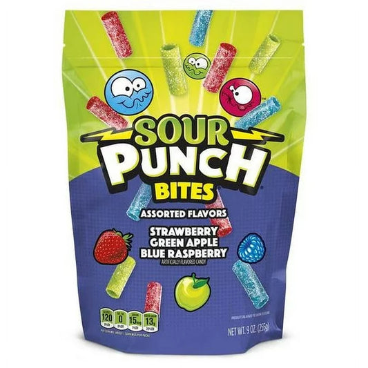 Sour Punch Bites Assorted Flavors Candy, 9 oz