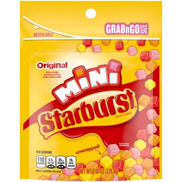 Starburst Original Minis Fruit Chews Gummy Candy, Grab N Go, 8 oz Bag - BargainBoxed.com