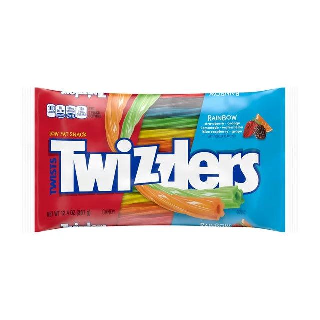 Twizzlers Twists Rainbow Flavored Licorice Style Candy, Bag 12.4 oz