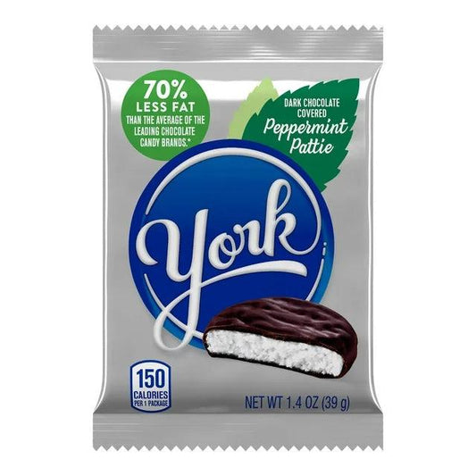 York Dark Chocolate Peppermint Patties Candy, 1.4 oz Patty