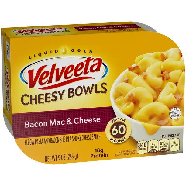 Velveeta Cheesy Bowls Bacon Mac & Cheese Microwave Meal, 9 oz Tray - BargainBoxed.com