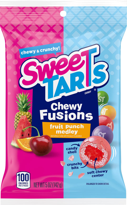 SweetTARTS Fusions Fruit Punch Medley Chewy Candy 5 oz