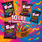BULK Trolli Gummy Worms Bargain Box - 10 Pound Variety Mix Of Gummy Worms