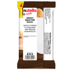 Nutella B-Ready, Crispy Wafer Bread Stick Cookie Filled with Nutella Hazelnut Spread, 2 Count 1.55 oz