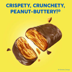 crispety, crunchety, peanut-buttery inside of butterfinger candy bar