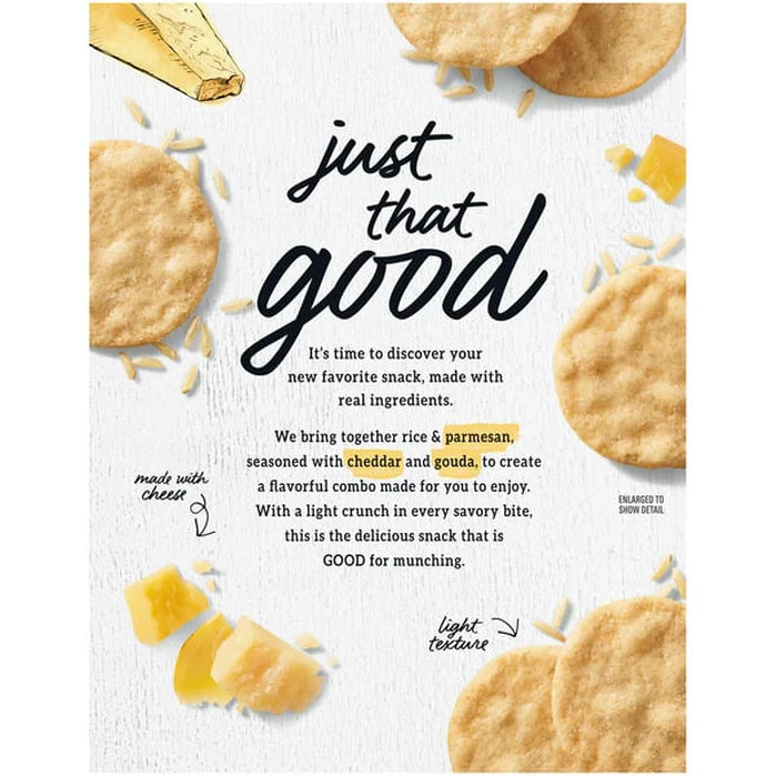 GOOD THINS Parmesan & Garlic Rice & Cheese Snacks Gluten Free Crackers