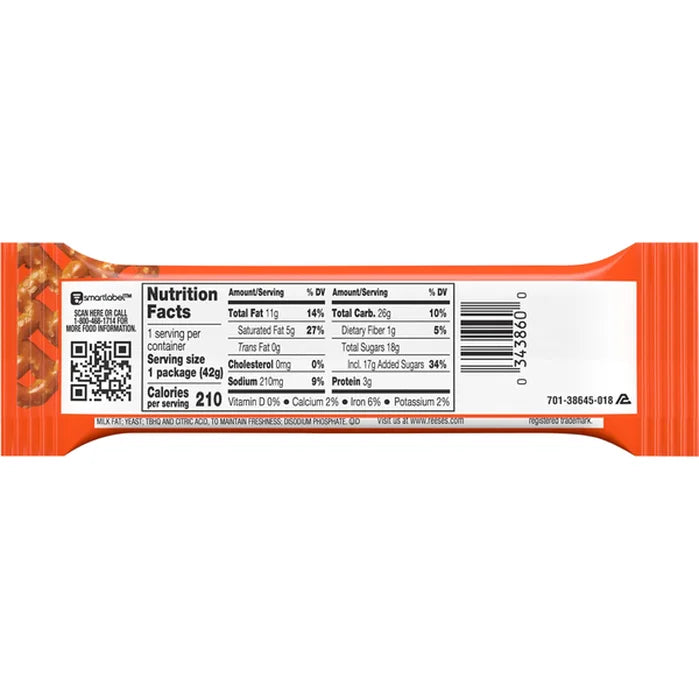 REESE'S TAKE5 Chocolate Peanut Butter Candy Bar, 1.5 oz
