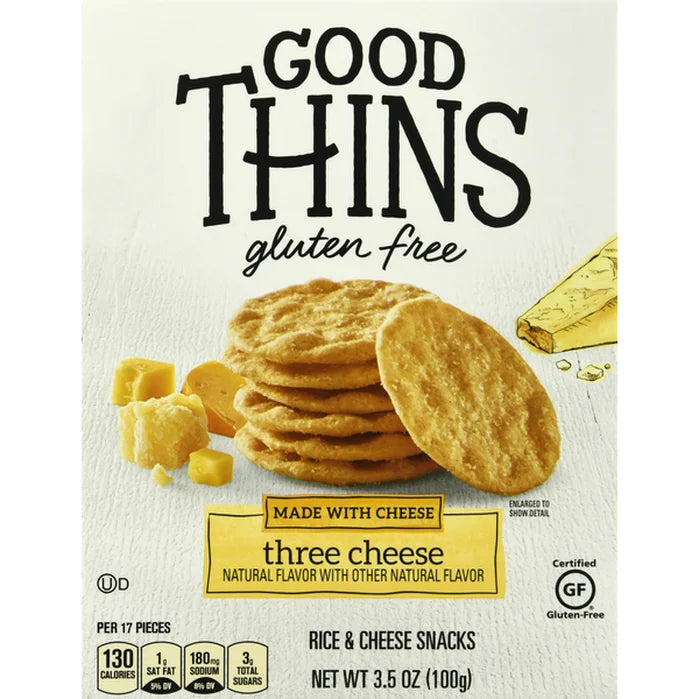 GOOD THINS Parmesan & Garlic Rice & Cheese Snacks Gluten Free Crackers