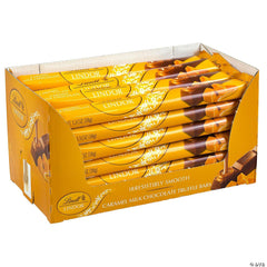 Lindor Caramel Milk Chocolate Truffle Bars, 1.3 oz, 24 Count - BargainBoxed.com