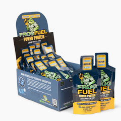 Frog Fuel Power Regular Protein Shot, 15g Protein Nano-Hydrolyzed Grass Fed Collagen, Post Workout, Gluten Free, Fat & Sugar Free, 22 Amino Acids, 0 Carbs, Berry, 1 oz Packets, 24 Pack