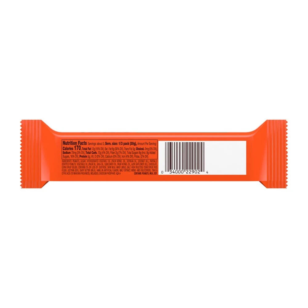 REESE'S Crunchy Peanut King Size Candy Bar, 3.2 oz