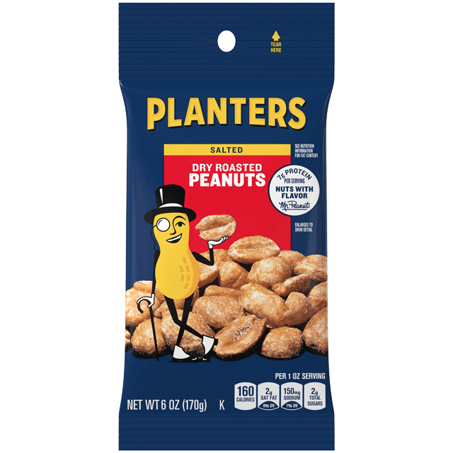 Planters Salted Dry Roasted Peanuts 6 oz