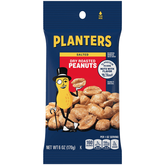 Planters Salted Dry Roasted Peanuts 6 oz