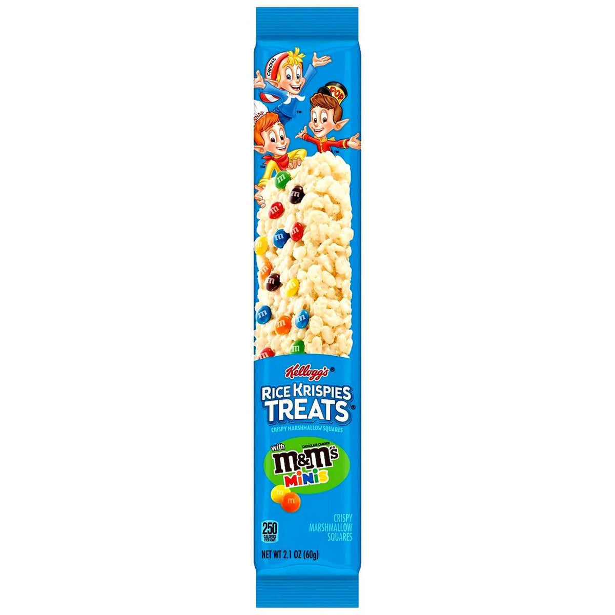 Kellogg's Rice Krispies Treats Large Marshmallow Snack Bar, Rainbow Candy Coated Chocolate Pieces, 2.1 oz