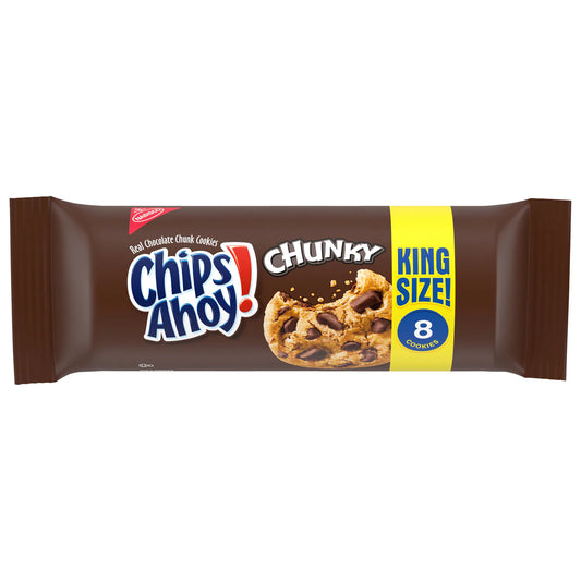 King-Size Chips Ahoy! Chunky Chocolate Chip Cookies, 8 Cookies, 4.15 oz