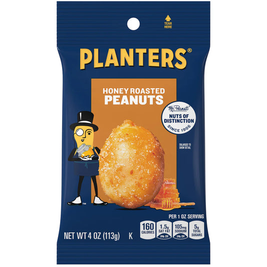 Planters Honey-Roasted Peanuts, 4 oz. Packs