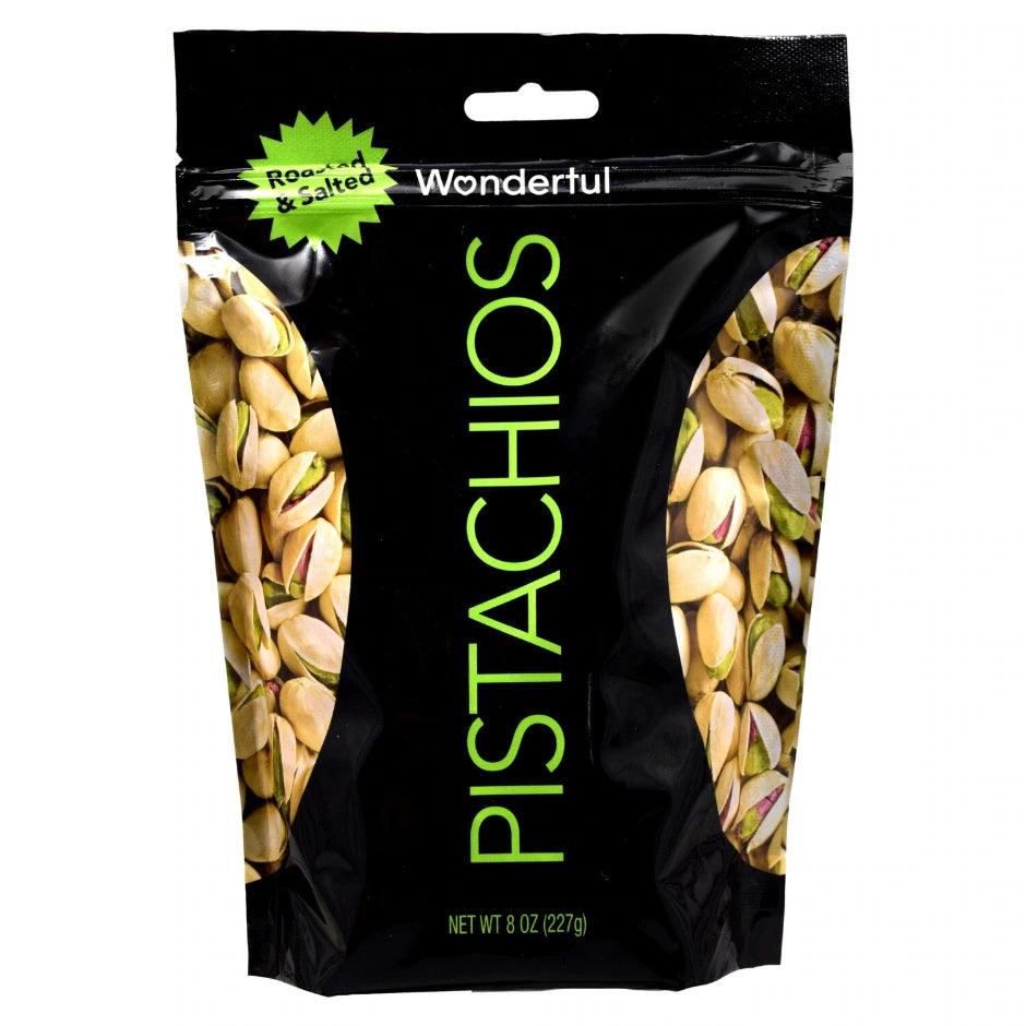 Wonderful Roasted & Salted Pistachios, 8 Oz Resealable Bag