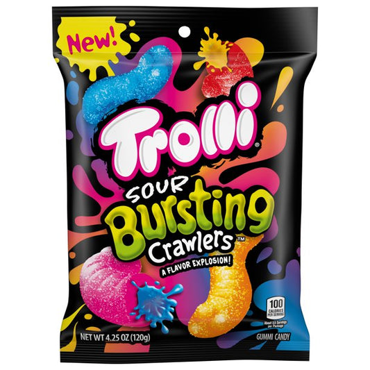 Trolli Sour Bursting Crawlers Gummy Candy, 4.25 oz Bag