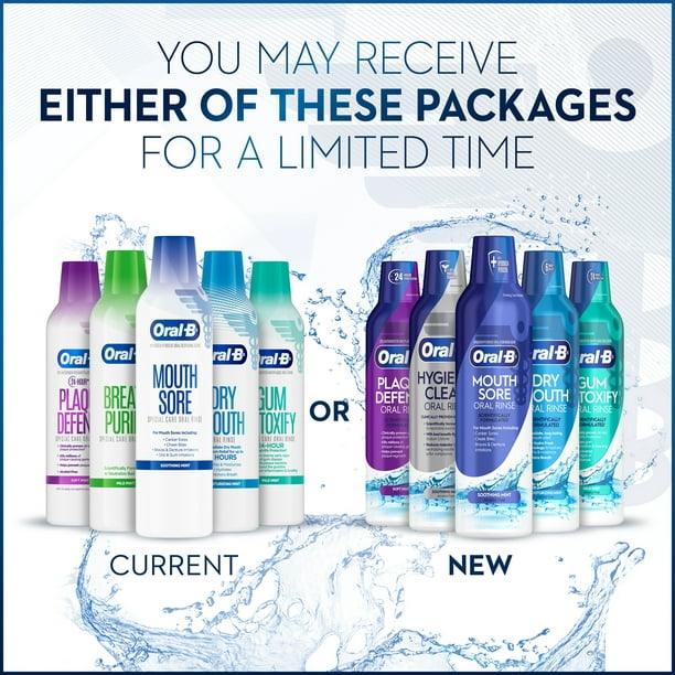 Oral-B Mouth Sore Oral Rinse, Soothing Mint Flavor, 475 mL (16 fl oz) - BargainBoxed.com