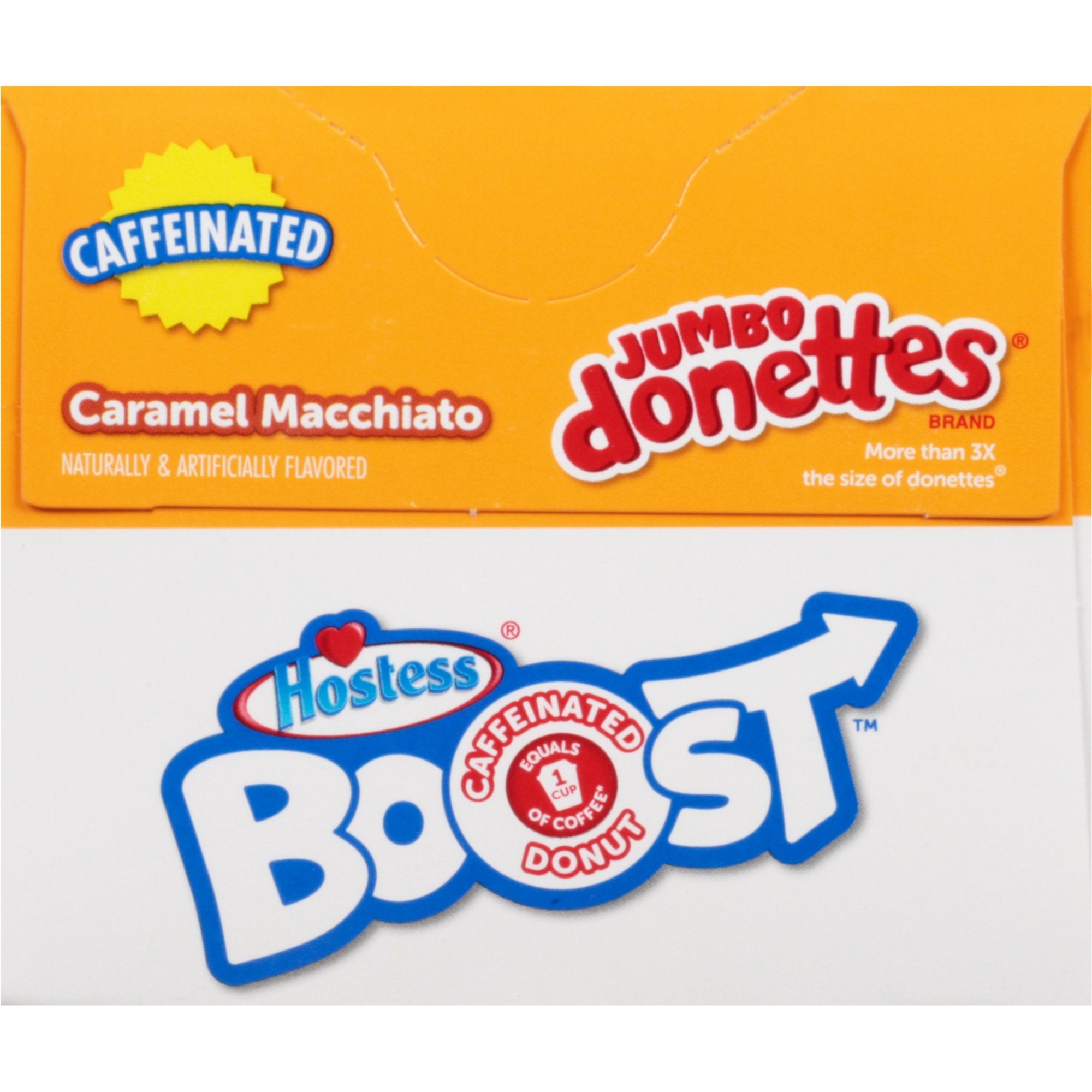 Discount Hostess Boost Caffeinated Jumbo Donut, Caramel Macchiato, 2.5 Oz, Box Of 9 Doughnuts