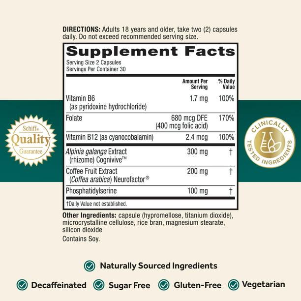 Neuriva Ultra Nootropic Brain Supplement for Mental Alertness, Memory, Focus & Concentration 60ct Capsules - BargainBoxed.com