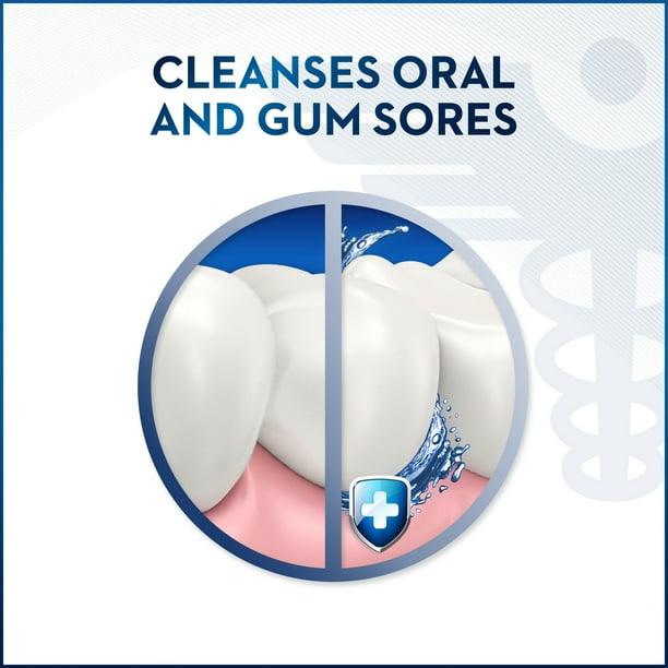 Oral-B Mouth Sore Oral Rinse, Soothing Mint Flavor, 475 mL (16 fl oz) - BargainBoxed.com