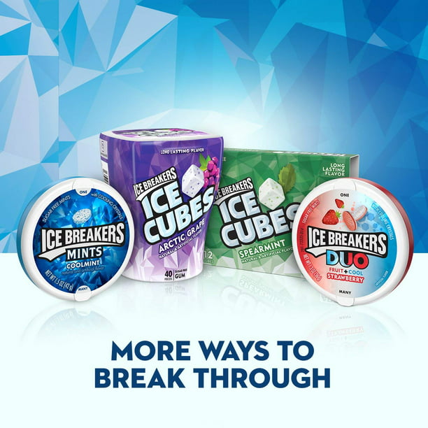 Ice Breakers Ice Cubes Black Cherry Sugar Free Chewing Gum, 3.24 oz, Bottle, 40 pieces