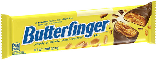 Full Size BUTTERFINGER Chocolate Candy Bars 1.9 oz Individually Wrapped (Pack of 36)