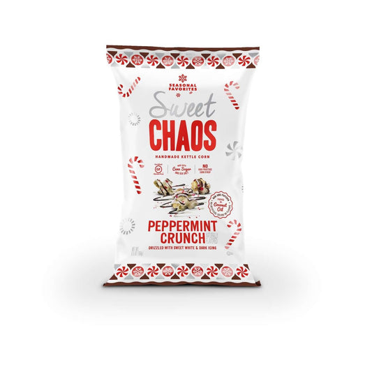 Sweet Chaos Handmade Kettle Corn - 5.5 oz. - Peppermint Crunch Flavor - Gourmet Popcorn