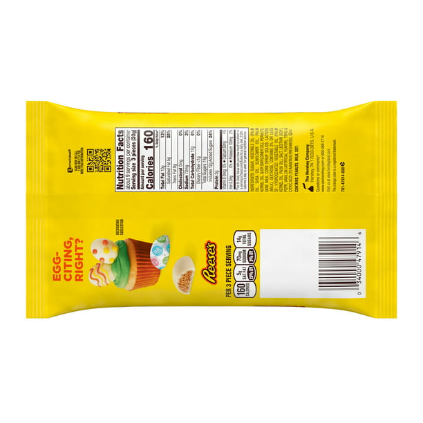REESE'S, White Creme Peanut Butter Eggs, Easter Candy, 9.1 oz Bag