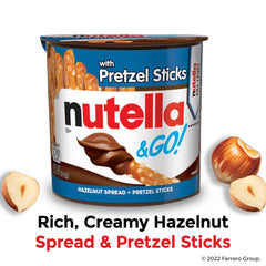 Nutella & GO! Hazelnut and Cocoa Spread With Pretzel Sticks 1.9 oz