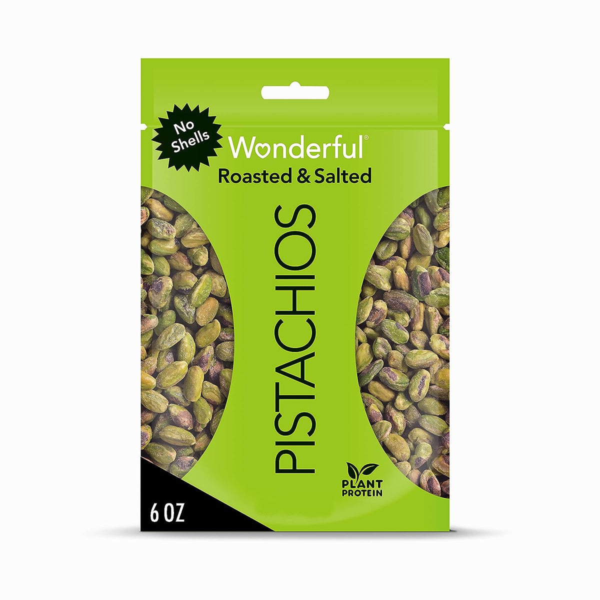 Wonderful Pistachios No Shells, Roasted and Salted Pistachios, 6 Ounce Resealable Bag