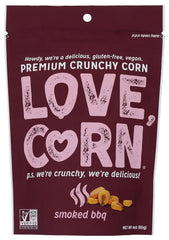 LOVE CORN BBQ, Crunchy Corn Snack, 4 OZ