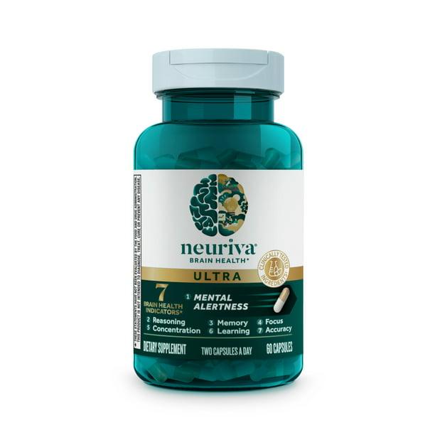 Neuriva Ultra Nootropic Brain Supplement for Mental Alertness, Memory, Focus & Concentration 60ct Capsules - BargainBoxed.com