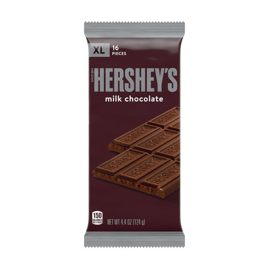 Hershey's Milk Chocolate XL Candy, Bar 4.4 oz, 16 Pieces