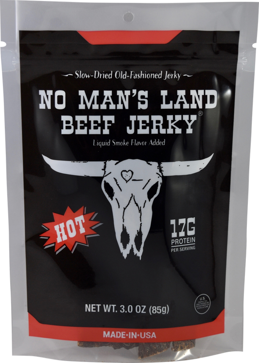 No Man's Land Hot Beef Jerky 3 oz