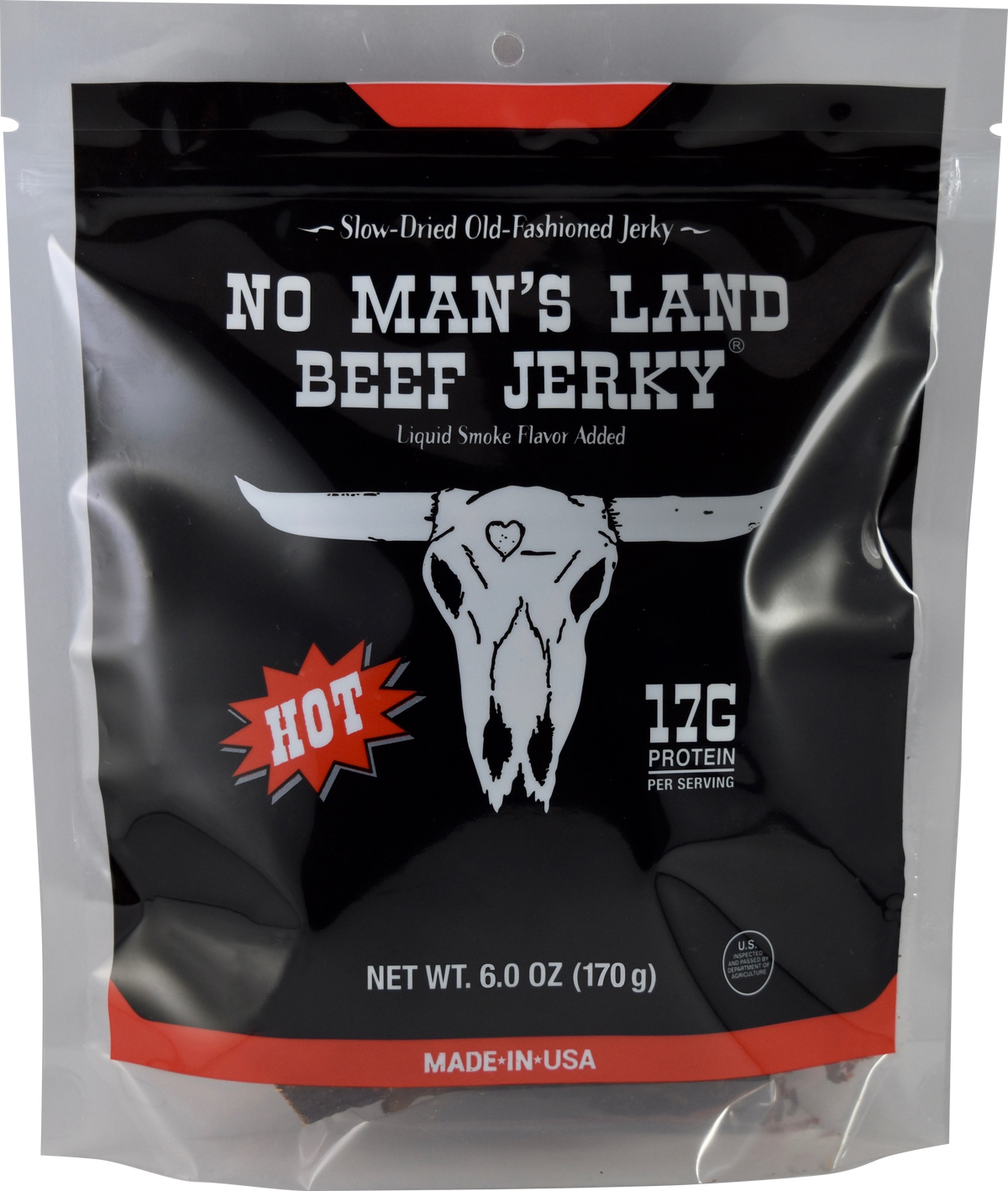 No Man's Land Hot Beef Jerky - 6 oz