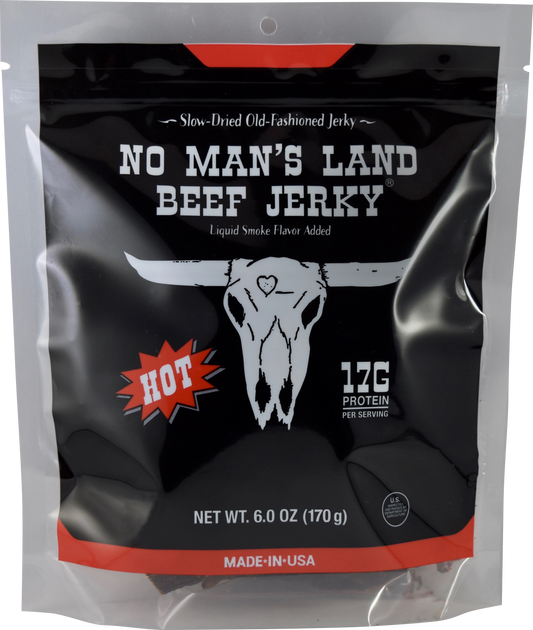 No Man's Land Hot Beef Jerky - 6 oz