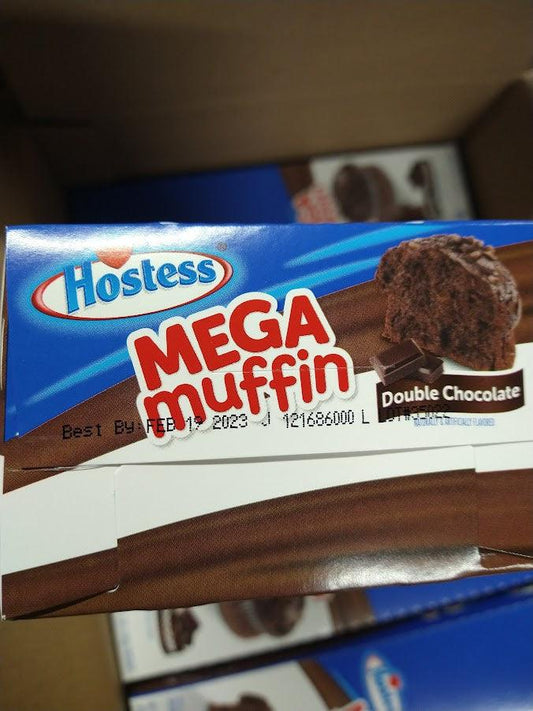 Discount Hostess Double Chocolate Chip Mega Muffins | 25 Count | Post Dated