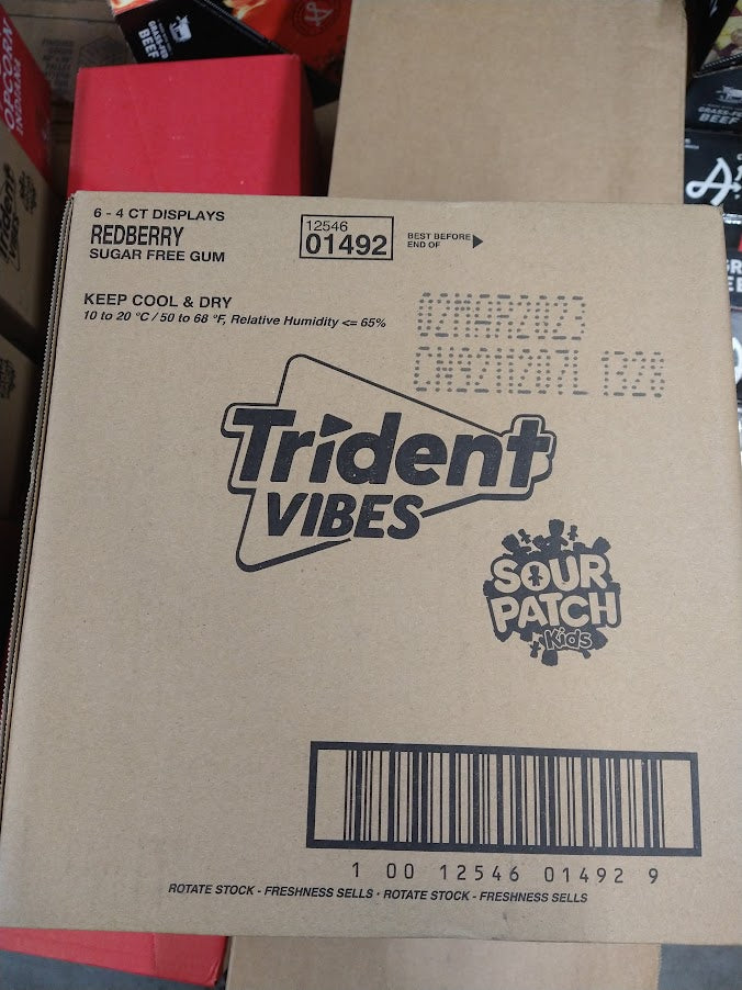 Discount Trident Vibe Sour Patch Kids Gum Redberry