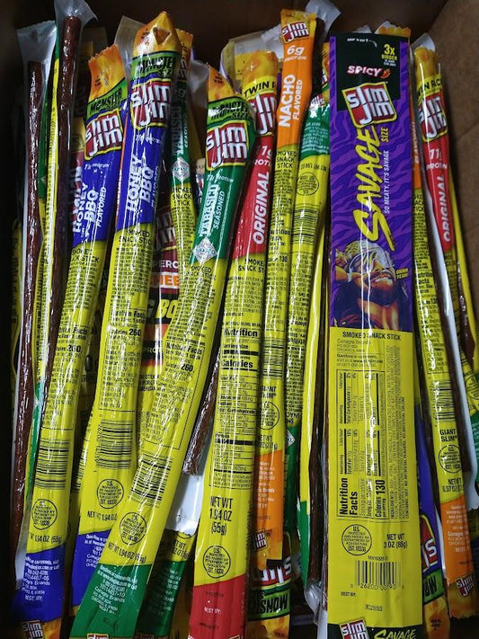 Bulk Slim Jim & Meat Stick Bargain Box - Variety Mix