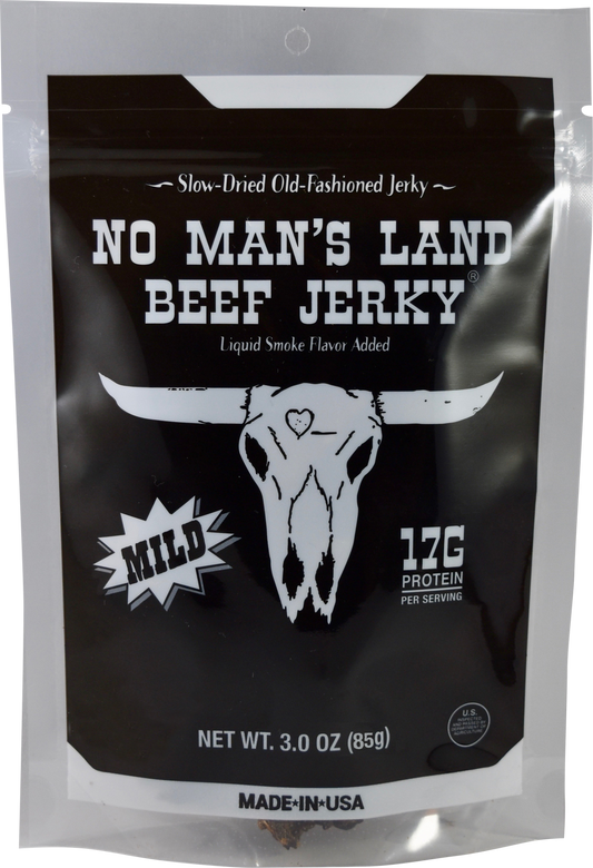 No Man's Land Mild Beef Jerky 3 oz