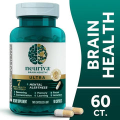 Neuriva Ultra Nootropic Brain Supplement for Mental Alertness, Memory, Focus & Concentration 60ct Capsules - BargainBoxed.com