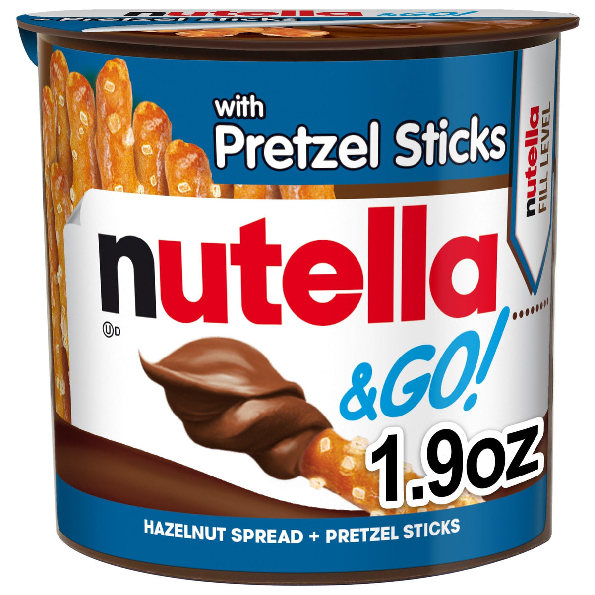 Nutella & GO! Hazelnut and Cocoa Spread With Pretzel Sticks 1.9 oz