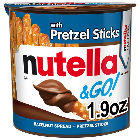 Nutella & GO! Hazelnut and Cocoa Spread With Pretzel Sticks 1.9 oz