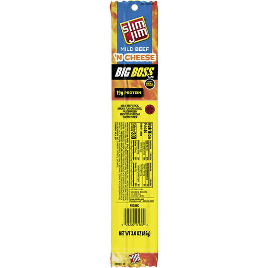Slim Jim Mild Beef 'N Cheese Stick, 3 oz