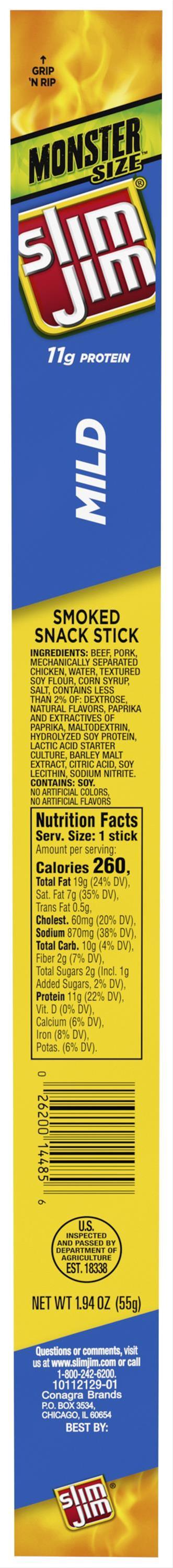 Slim Jim Monster Mild Meat Stick, 1.94 oz